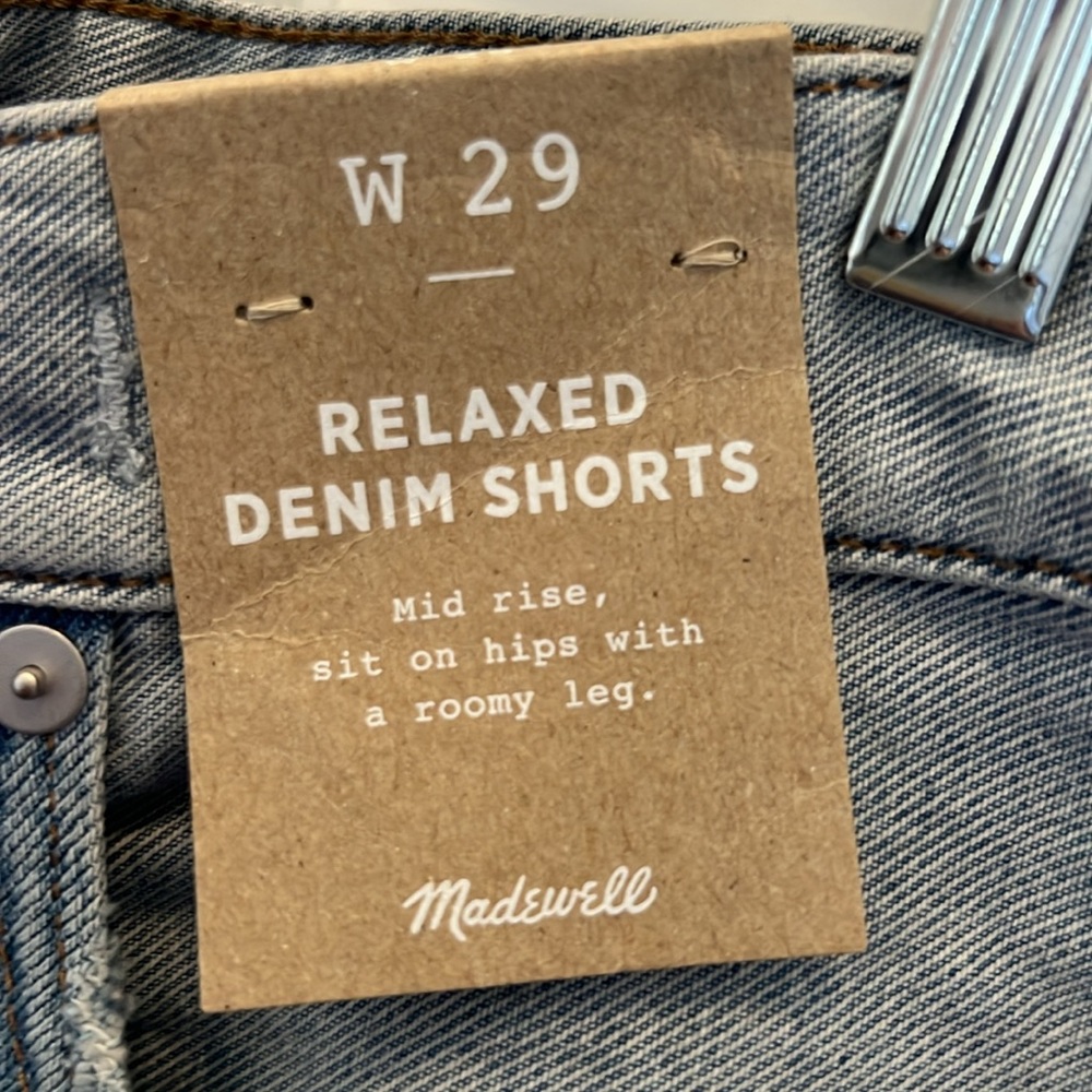 NWT Madewell relaxed denim shorts - Picture 2 of 7